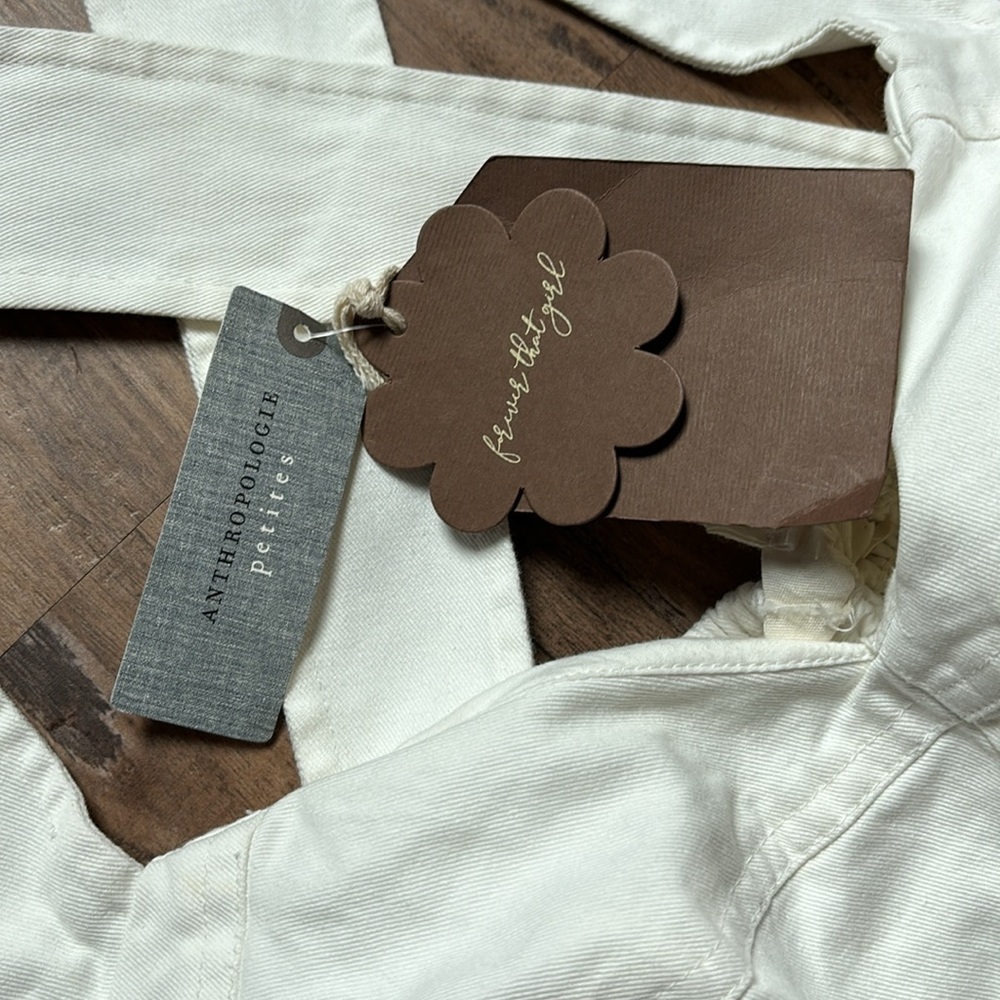 Anthropologie Forever That Girl Denim Off White Dress - Picture 5 of 10